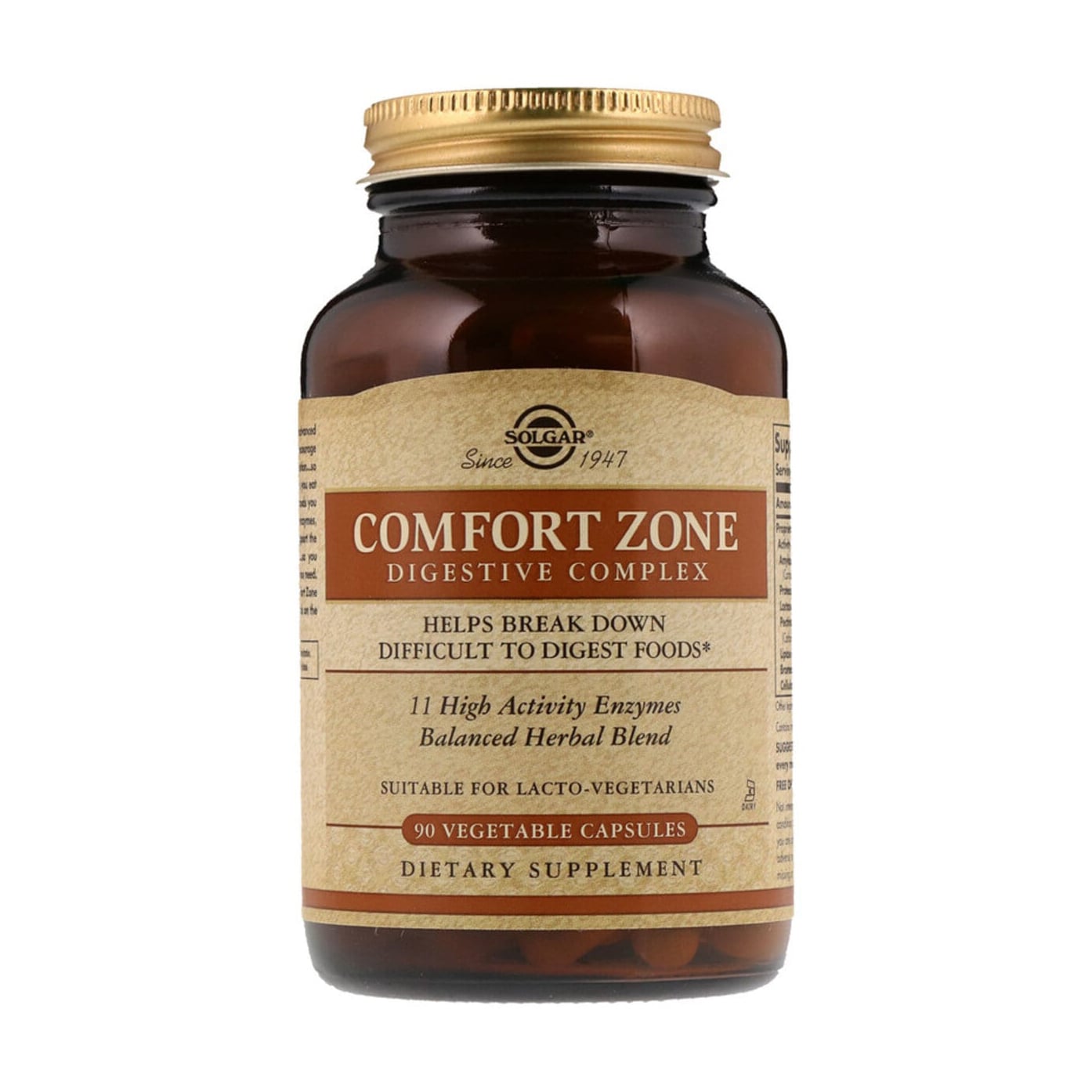 Травний комплекс Solgar Comfort Zone Digestive Complex, 90 вегетеріанських капсул